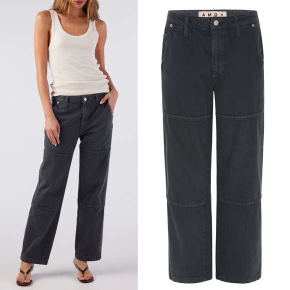 AMO Pants - AMO Billie Field Pant in Pewter Size 30 Utility Style Charcoal Gray